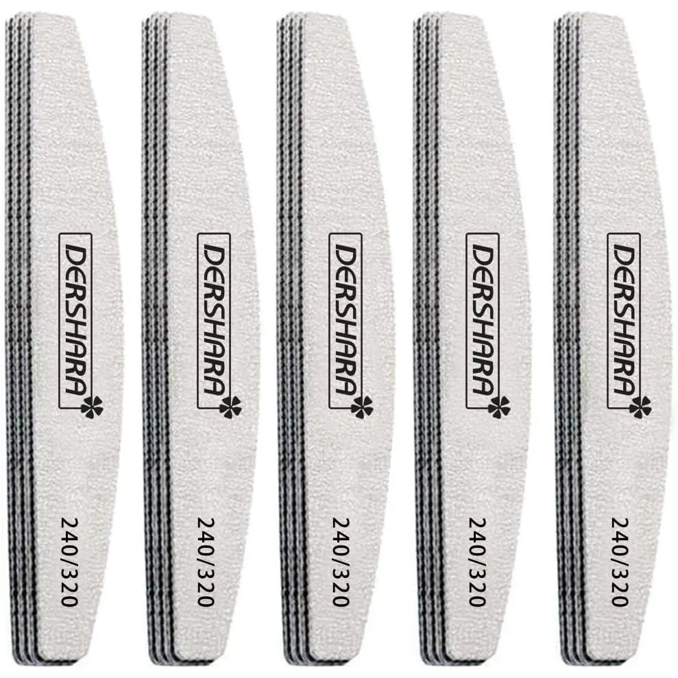 DERSHARA Professional Double-Sided 80/100 Grit Nail Files Manicure Buffer 12-Piece Set - Gomix Brands Outlet